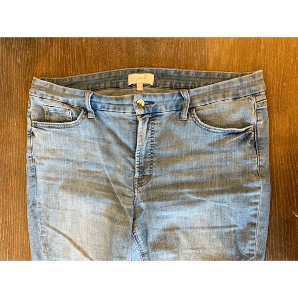 Jen 7 Light Wash Distressed Slim Boyfriend Denim Jeans Women size 14 - Picture 3 of 8